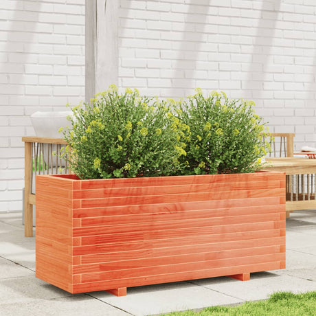 Vidaxx plantekasse 110x40x49,5 cm massiv fyrretræ, vask brun