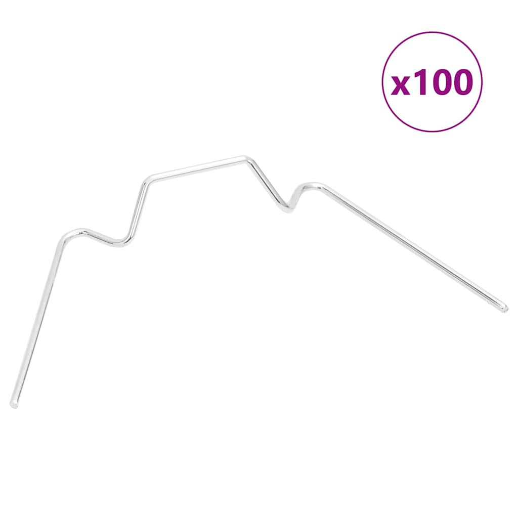 Vidaxl drivhusklemmer 100 stk m type galvaniseret stål