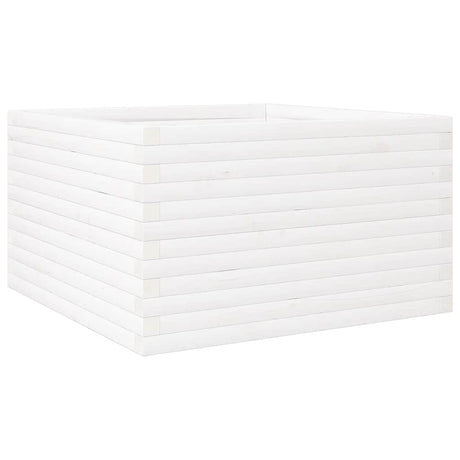 Vidaxx plantekasse 80x80x46 cm massiv fyrretræ hvid