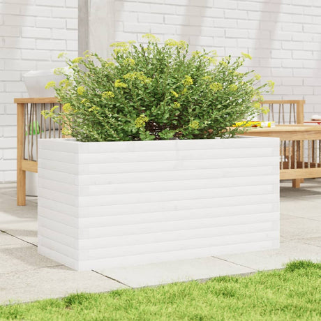 Vidaxx plantekasse 90x40x46 cm massiv fyrretræ hvid
