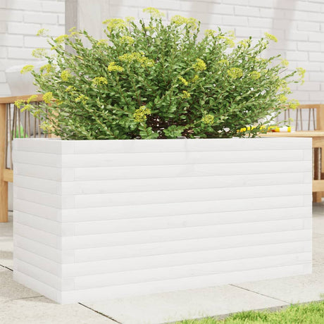 Vidaxx plantekasse 90x40x46 cm massiv fyrretræ hvid