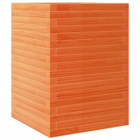 Vidaxx plantekasse 50x50x68,5 cm massiv fyrretræ, vask brun