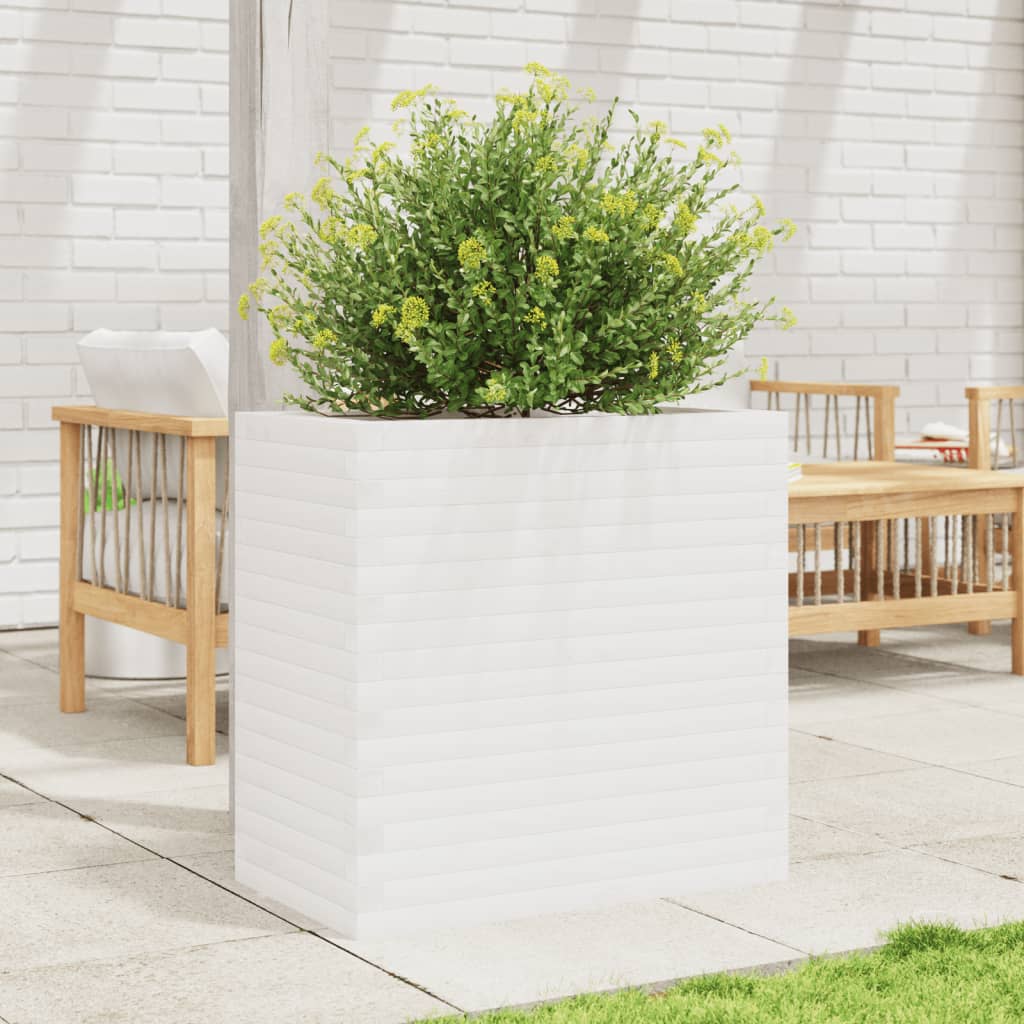 Vidaxx plantekasse 70x40x68,5 cm massiv fyrretræ hvid