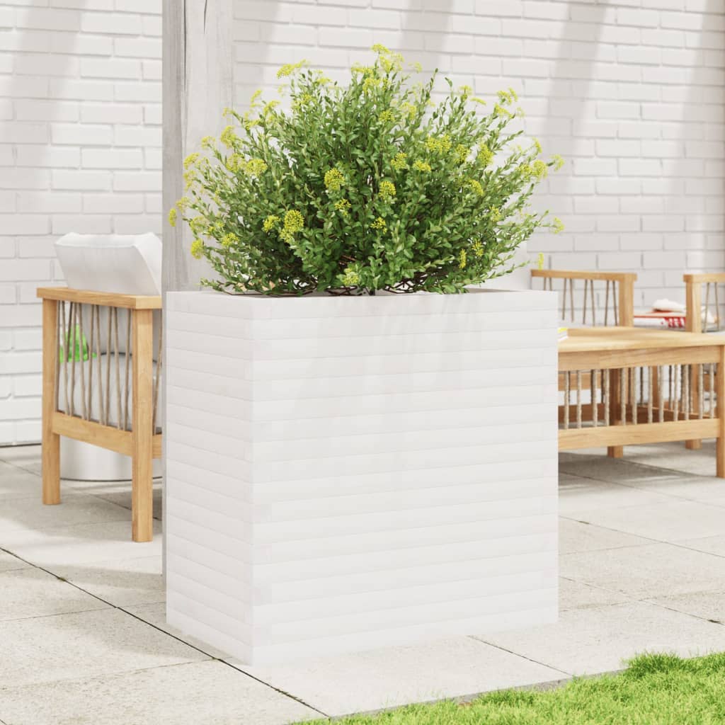 Vidaxx plantekasse 70x40x68,5 cm massiv fyrretræ hvid