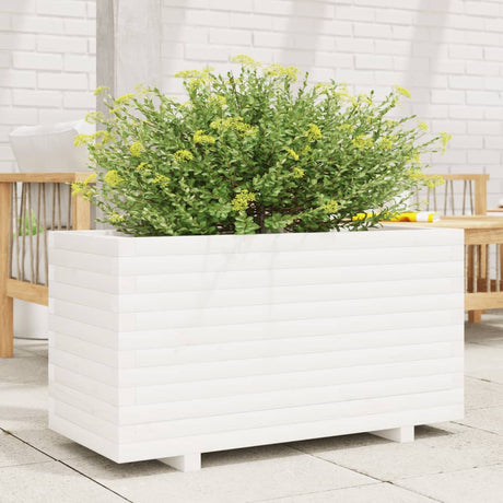 Vidaxx plantekasse 90x40x49,5 cm massiv fyrretræ hvid