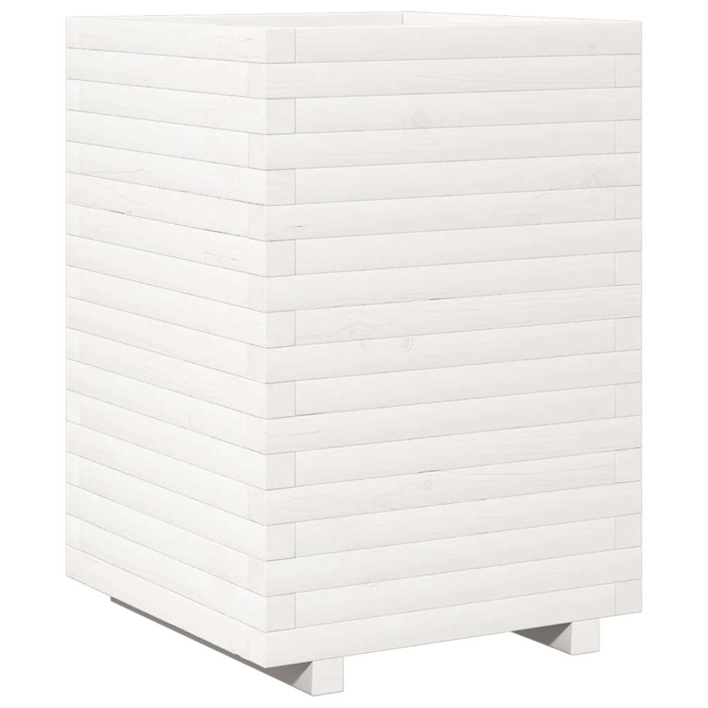 Vidaxx plantekasse 50x50x72 cm massiv fyrretræ hvid
