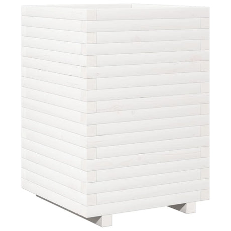 Vidaxx plantekasse 50x50x72 cm massiv fyrretræ hvid