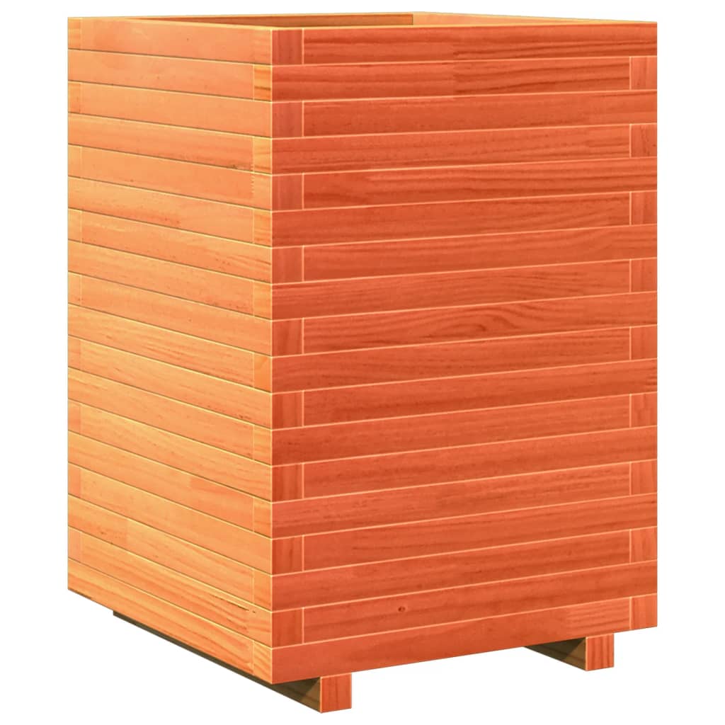 Vidaxx plantekasse 50x50x72 cm massiv fyrretræ, vask brun