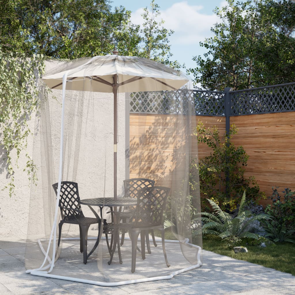 VidaXL myggenet til paraply 220 mesh φ330x250 cm hvid