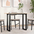 Vidaxl eettafel o-frame 100x50x75 cm massief grenenhout en staal