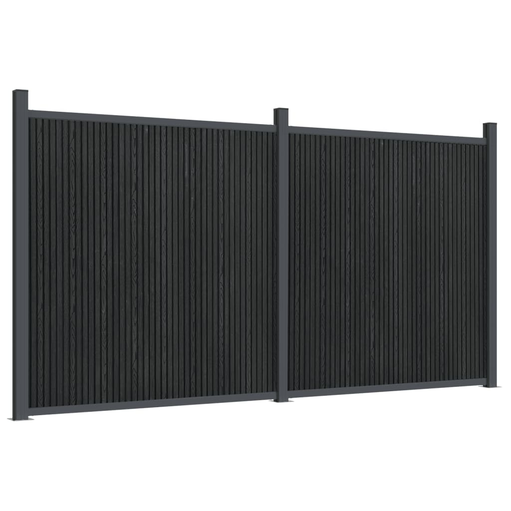 VidaXL Hegnspanel 353x186 cm HKC grå