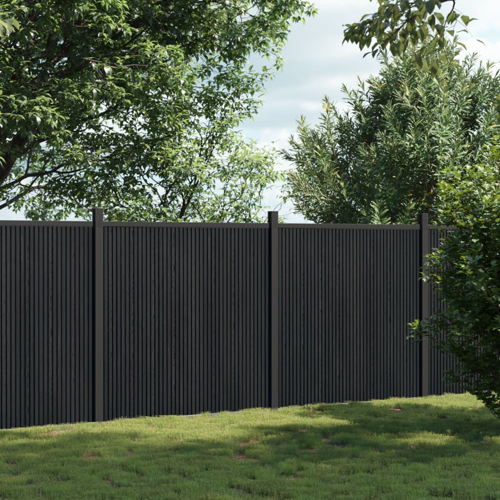 VidaXL Hegnspanel 353x186 cm HKC grå