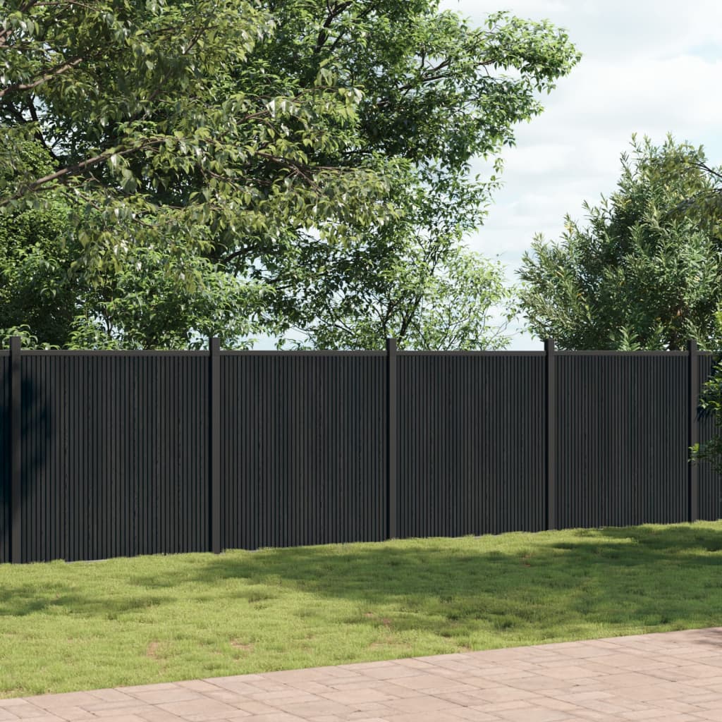 VidaXL Hegnspanel 699x186 cm HKC grå