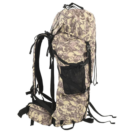 Vidaxl vandrerygsæk 60 l camouflage oxford stof kamelbrun
