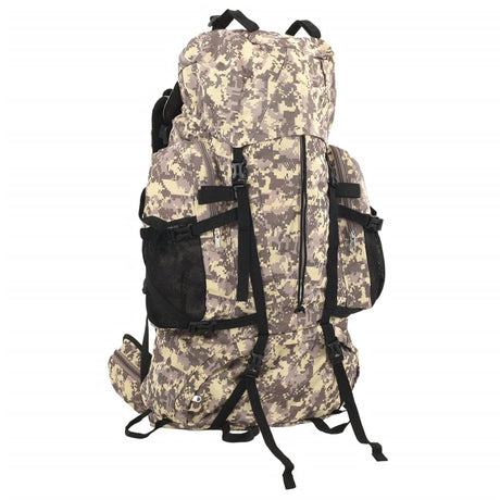 Vidaxl vandrerygsæk 80 l camouflage oxford stof kamelbrun