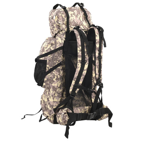 Vidaxl vandrerygsæk 80 l camouflage oxford stof kamelbrun