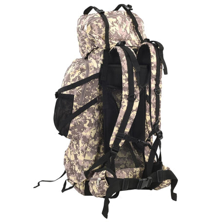 Vidaxl vandrerygsæk 100 l camouflage oxford stof kamelbrun