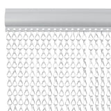 Vidaxx fluegardinkæder 100x226 cm aluminium