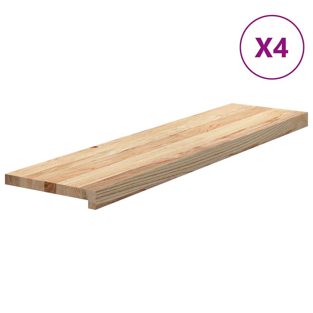 Vidaxx trappetrin 4 stk 100x25x2 cm ubehandlet massiv eg