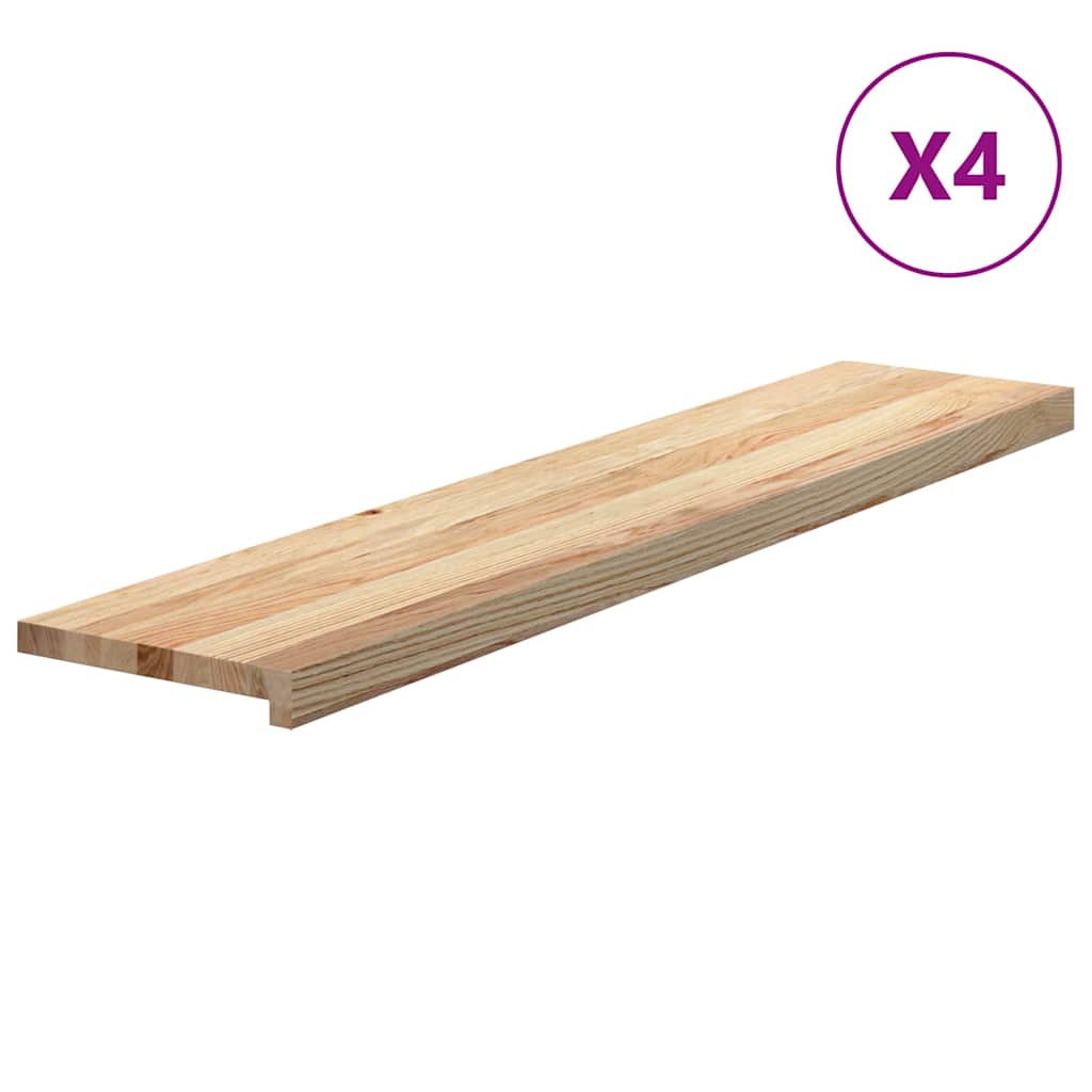 Vidaxx trappetrin 4 stk 120x25x2 cm ubehandlet massiv eg