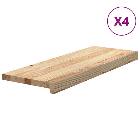 Vidaxx trappetrin 4 stk 70x30x2 cm ubehandlet massiv eg