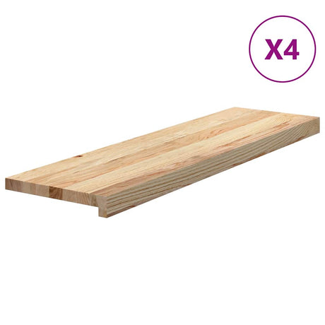 Vidaxx trappetrin 4 stk 90x30x2 cm ubehandlet massiv eg