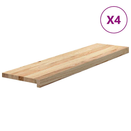 Vidaxx trappetrin 4 stk 100x30x2 cm ubehandlet massiv eg