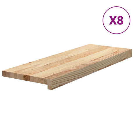 Vidaxx trappetrin 8 stk 70x30x2 cm ubehandlet massiv eg