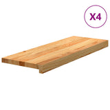 Vidaxx trappetrin 4 stk 70x25x2 cm massiv eg lysebrun