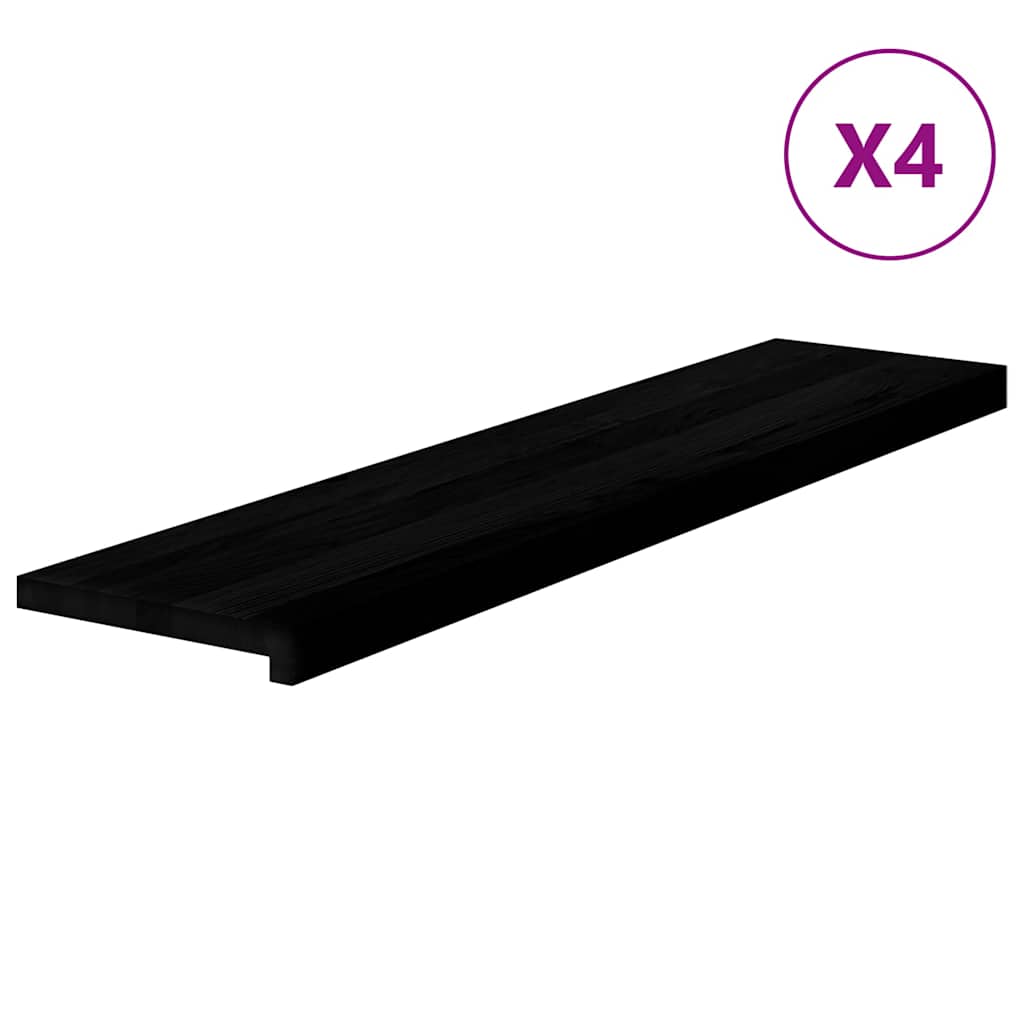 Vidaxx trappetrin 4 stk 110x25x2 cm massiv eg mørkebrun