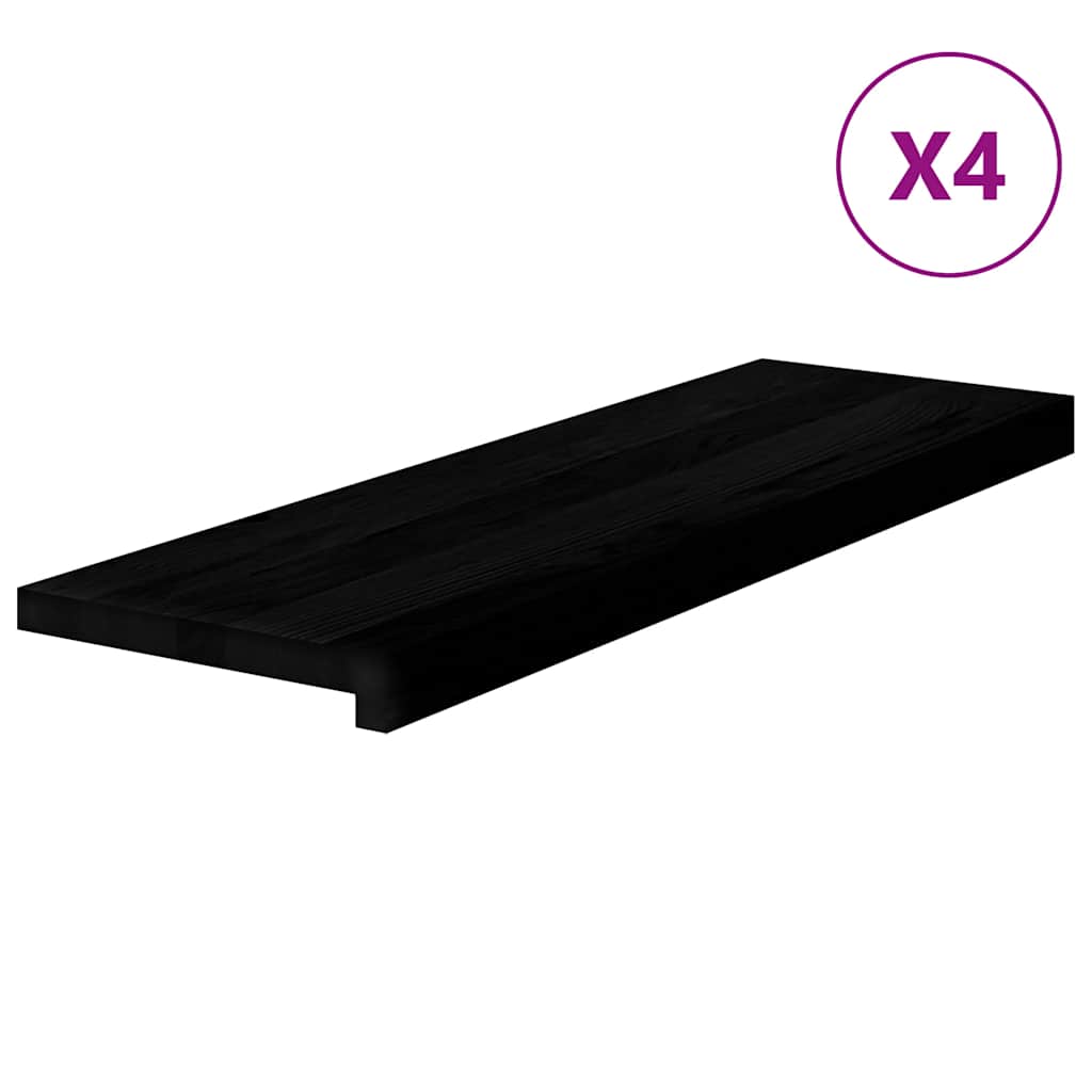 Vidaxx trappetrin 4 stk 80x30x2 cm massiv eg mørkebrun
