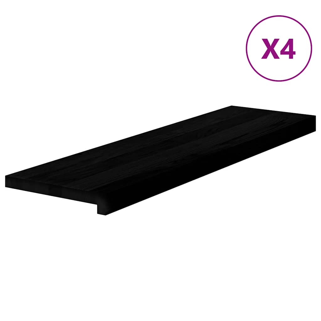 Vidaxx trappetrin 4 stk 90x30x2 cm massiv eg mørkebrun