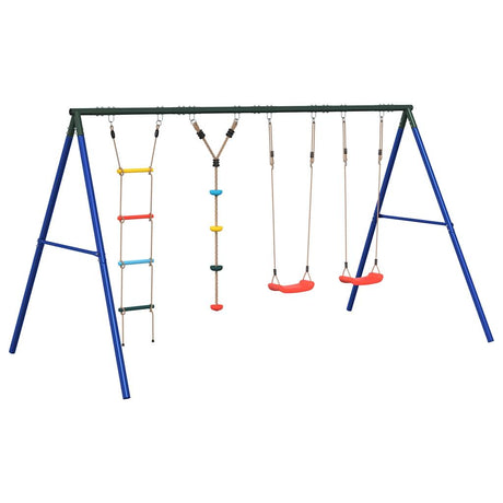 Vidaxl schommelset met schommels, ladder en klimtouw met schijven