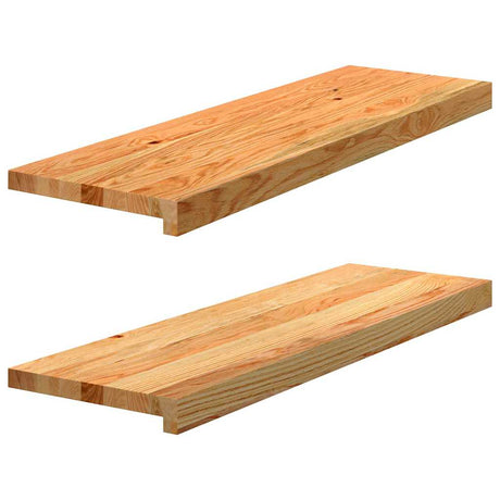 Vidaxx trappetrin 2 stk 80x25x2 cm massiv eg lysebrun
