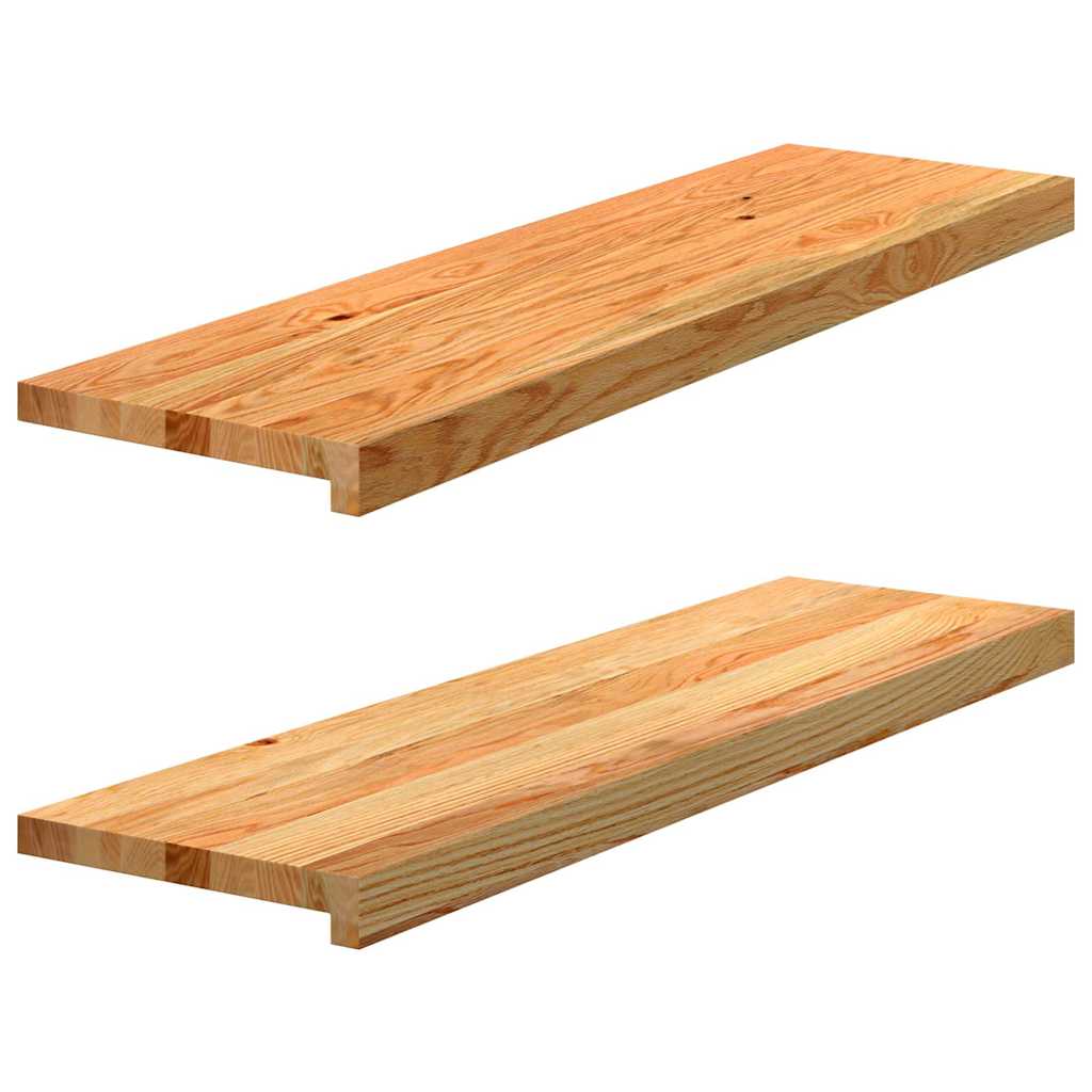 Vidaxx trappetrin 2 stk 90x25x2 cm massiv eg lysebrun
