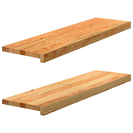 Vidaxx trappetrin 2 stk 90x25x2 cm massiv eg lysebrun