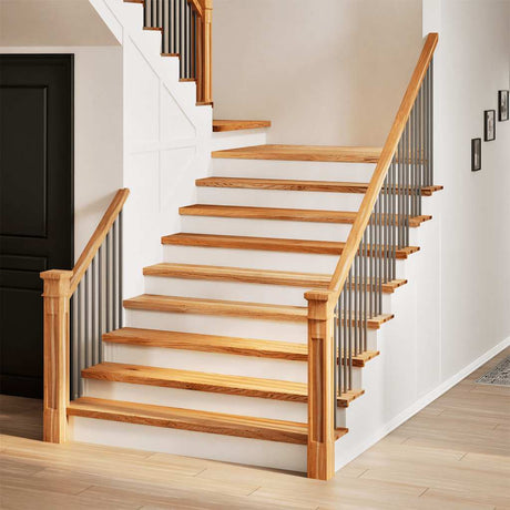 Vidaxx trappetrin 2 stk 120x30x2 cm massiv eg lysebrun