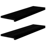 Vidaxx trappetrin 2 stk 90x25x2 cm massiv eg mørkebrun