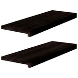 Vidaxx trappetrin 2 stk 70x30x2 cm massiv eg mørkebrun