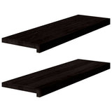 Vidaxx trappetrin 2 stk 80x30x2 cm massiv eg mørkebrun