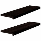 Vidaxx trappetrin 2 stk 90x30x2 cm massiv eg mørkebrun