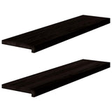 Vidaxx trappetrin 2 stk 100x30x2 cm massiv eg mørkebrun