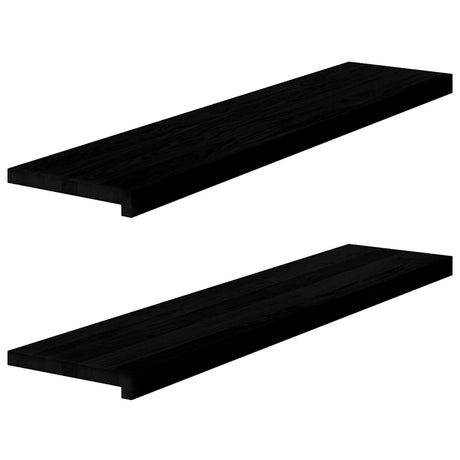 Vidaxx trappetrin 2 stk 110x30x2 cm massiv eg mørkebrun