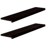 Vidaxx trappetrin 2 stk 120x30x2 cm massiv eg mørkebrun