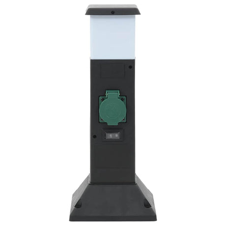 Vidaxxl havestik med lampe og jordstift 2-vejs 16x16x39,5 cm