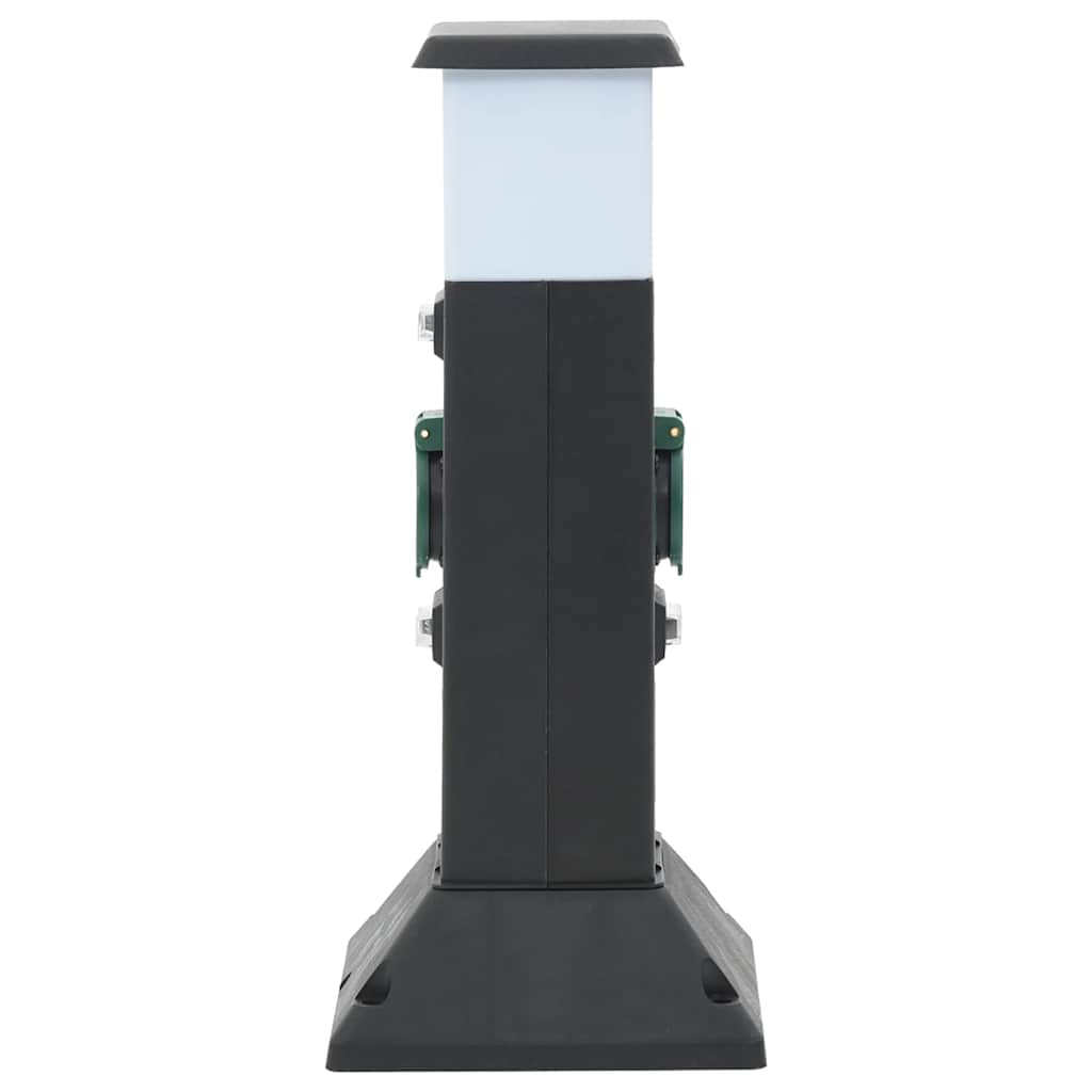 Vidaxxl havestik med lampe og jordstift 2-vejs 16x16x39,5 cm