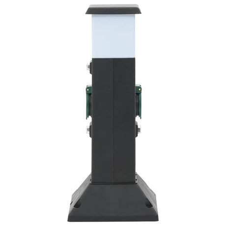 Vidaxxl havestik med lampe og jordstift 2-vejs 16x16x39,5 cm