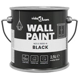 VidaXL vægmaling sort 2,5 l vægprint
