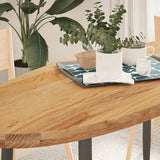 Vidaxl tafelblad 140x60x4 cm ovaal massief eikenhout lichtbruin