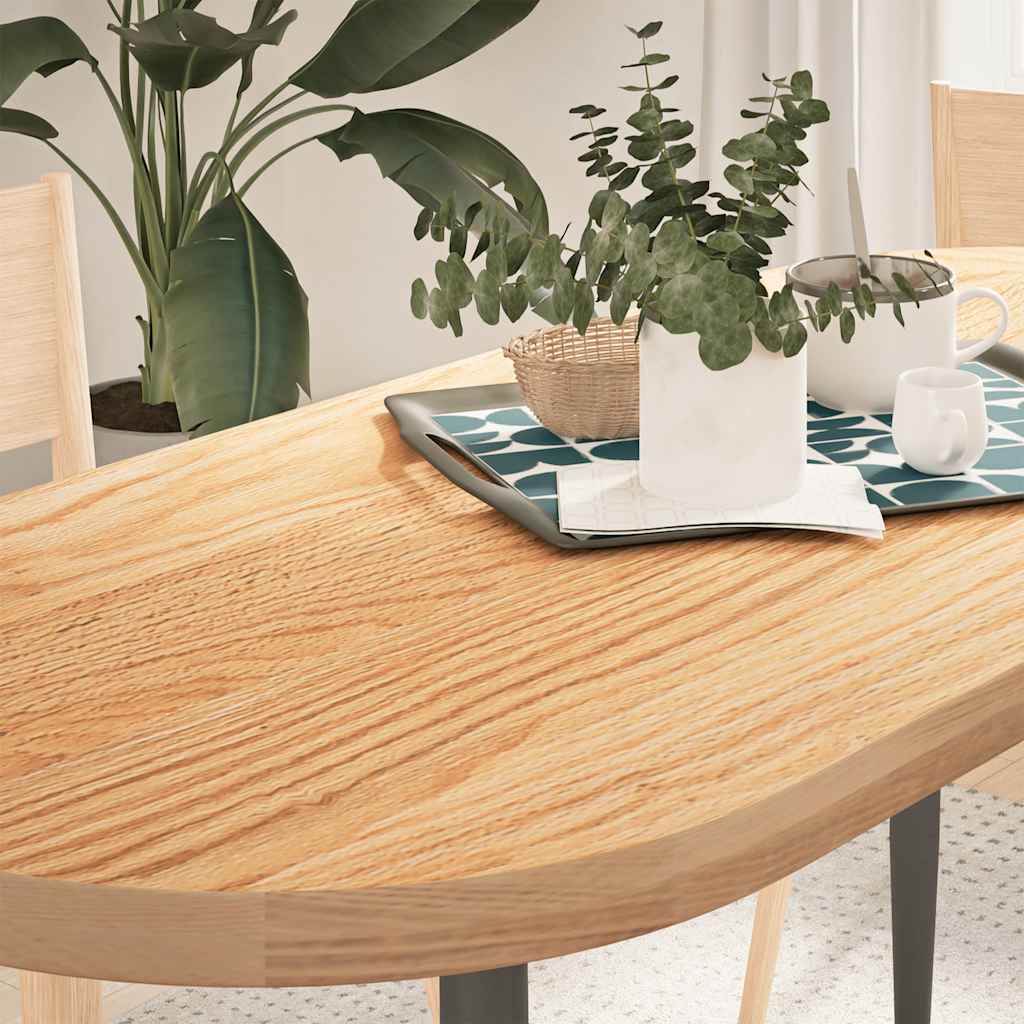 Vidaxl tafelblad 140x60x4 cm ovaal massief eikenhout